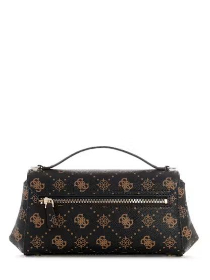 Guess Emelie Logo SLG Large Zip Around - Espresso