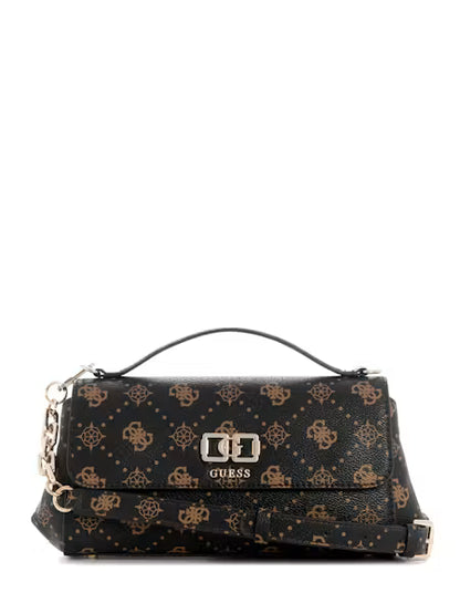 Guess Emelie Logo SLG Large Zip Around - Espresso