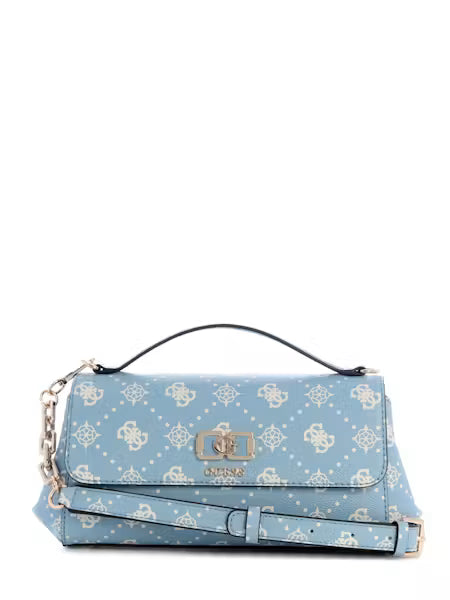 Guess Emelie Logo SLG Large Zip Around - Light Blue