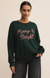Z Supply Bright Sunday Sweatshirt - Garland Green