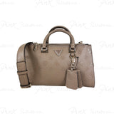 Guess Cresidia Status Satchel - Dark Taupe