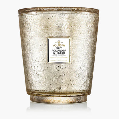Voluspa Candle 5 Wick Hearth - Gilt Pomander Hinoki