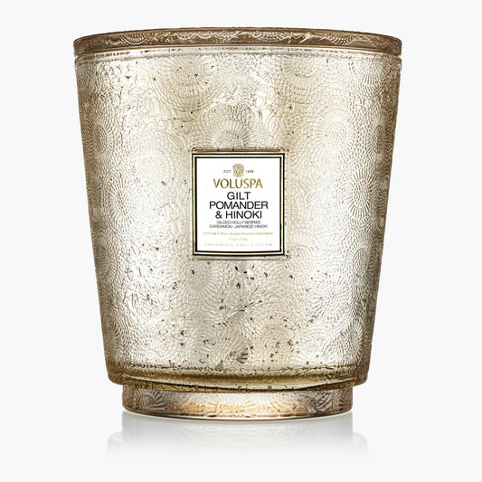 Voluspa Candle 5 Wick Hearth - Gilt Pomander Hinoki