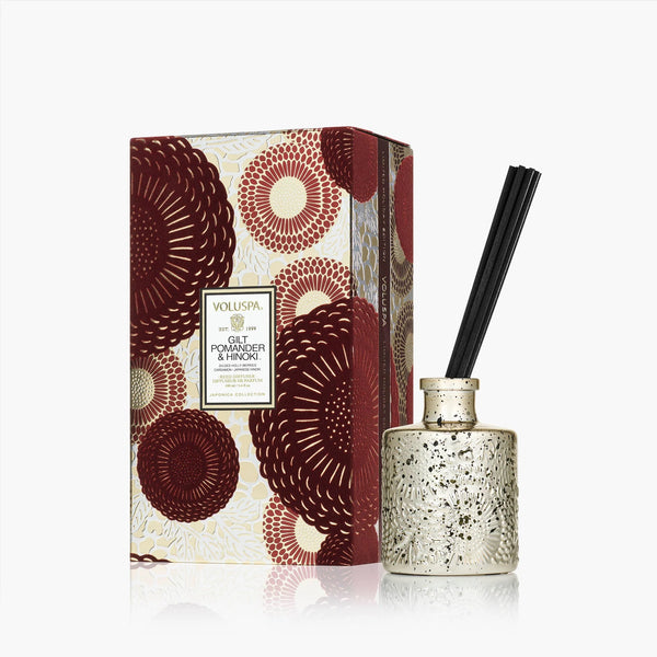 Voluspa Diffuser Reed Diffuser - Gilt Pomander & Hinoki