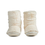 Bedroom Athletics High Density Faux Fur Rouched Slipper Boot - Cream