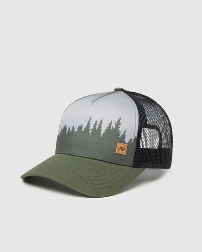 Ten Tree Juniper Altitude Hat - Dark Olive & White