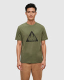 Ten Tree Pine Trio T-Shirt - Deep Olive & Meteorite Black