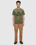 Ten Tree Pine Trio T-Shirt - Deep Olive & Meteorite Black