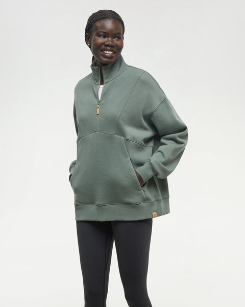 Ten Tree Finlayson 1/4 Zip - Agave Green