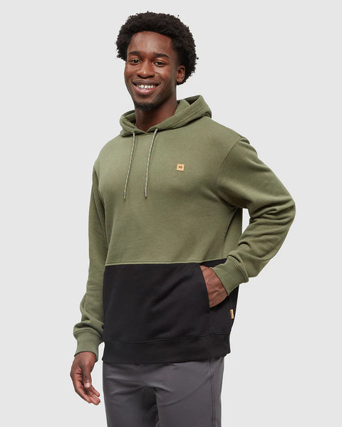 Ten Tree Howson Hoodie - Deep Olive & Meteorite Black