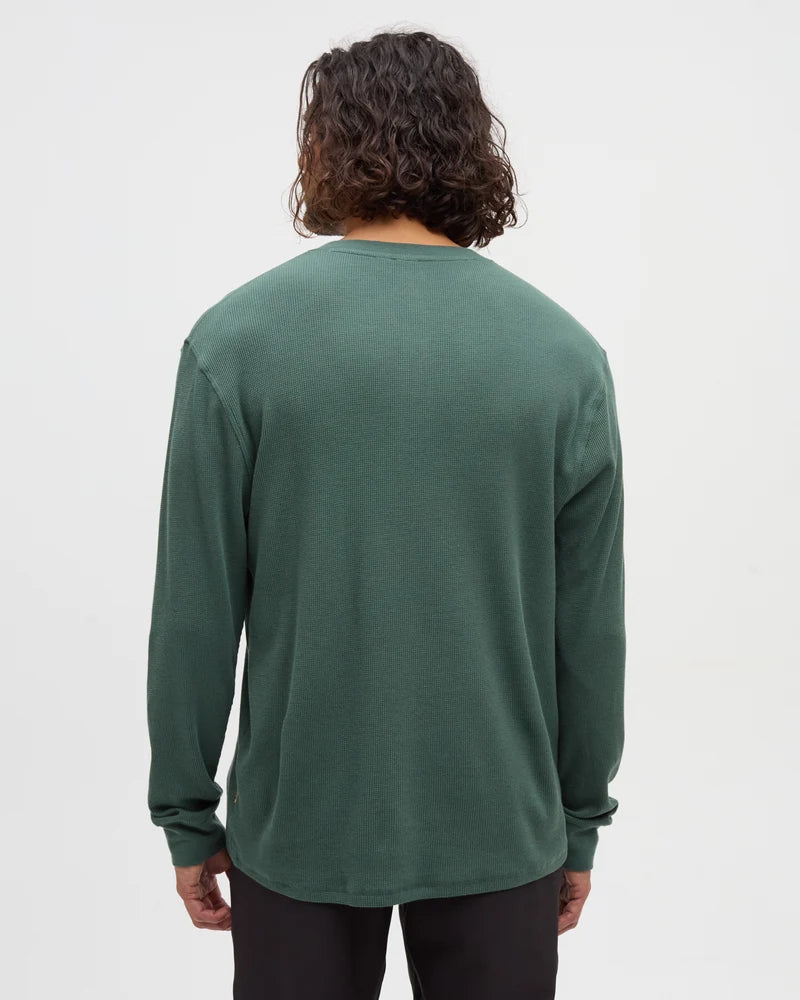 Ten Tree Freemont Henley Sweater - Forest Pine
