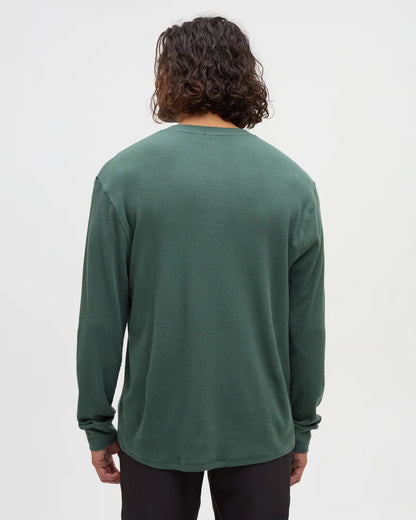 Ten Tree Freemont Henley Sweater - Forest Pine