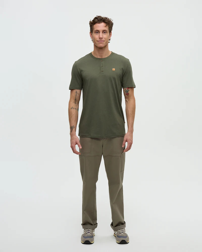 Ten Tree Baker Henley - Deep Olive