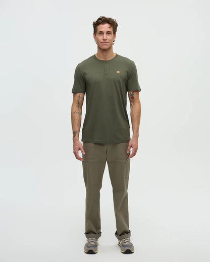 Ten Tree Baker Henley - Deep Olive