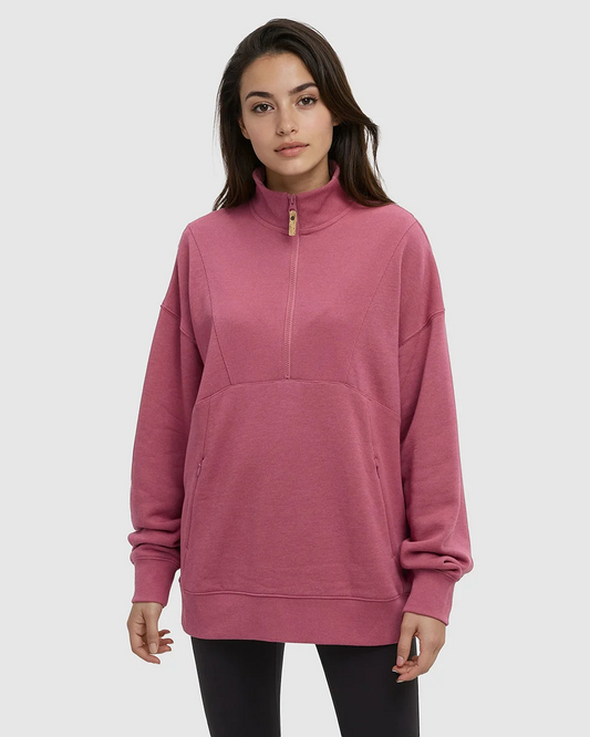 Ten Tree Finlayson 1/4 Zip- Rosewood