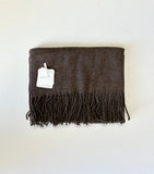 Lemon Loungewear Twill Cashmere Scarf - Brown