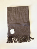 Lemon Loungewear Twill Cashmere Scarf - Brown