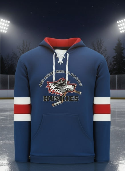 Huskies Hoodie - Red and Blue