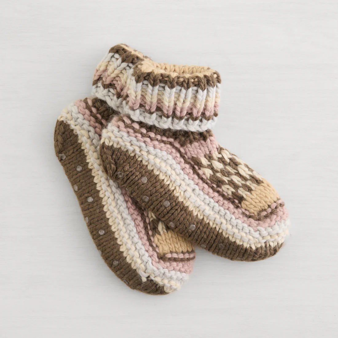 Lemon Slipper Brown Isles Knit Bootie - Brown
