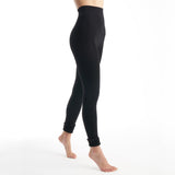 Lemon Loungewear Faux Fur Lined Legging - Black