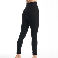 Lemon Loungewear Faux Fur Lined Legging - Black