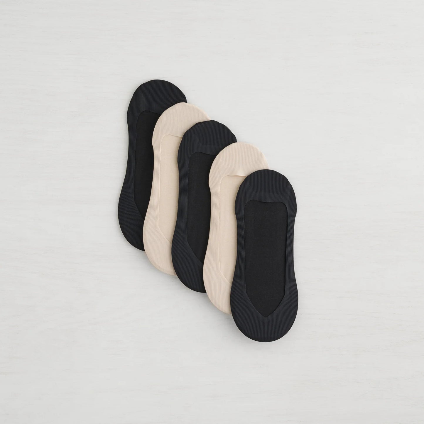 Lemon 5PK Women's Non Terry Low Rise Liner Sock - Black Combo