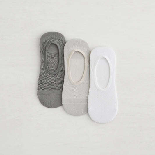 Lemon 3pk Non Terry Mesh Liner - White & Grey