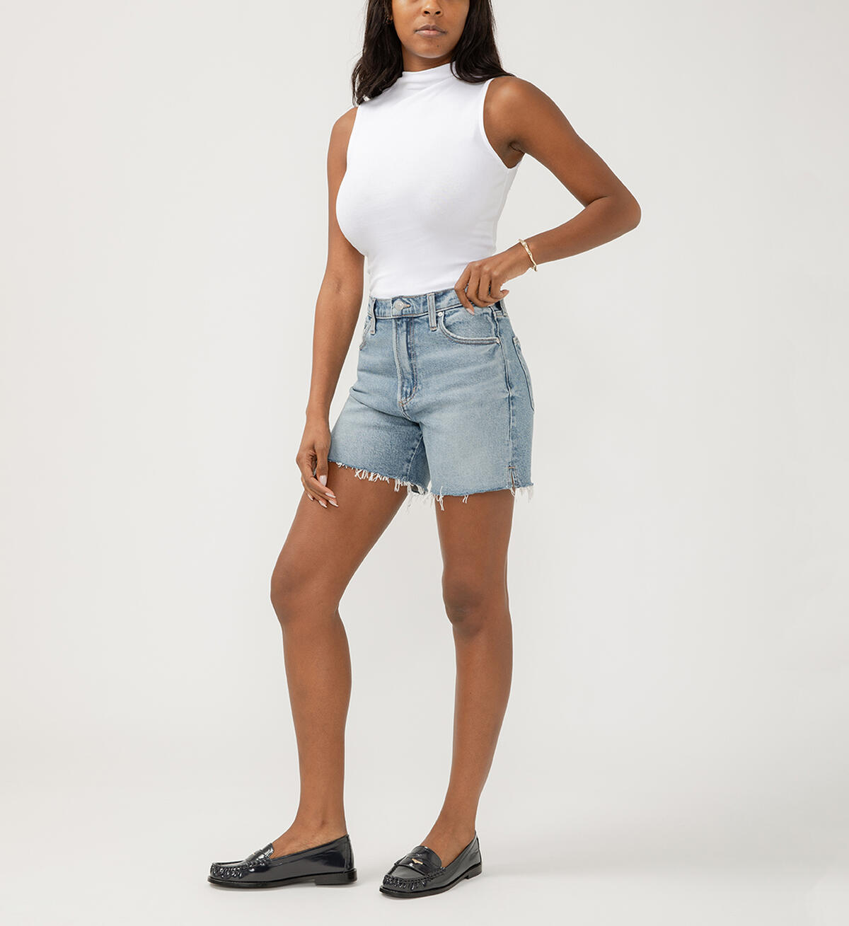 Silver Highly Desirable Long Shorts - Indigo