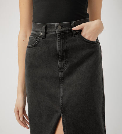 Silver Jeans Denim Maxi Skirt - Black