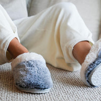 Lemon Loungewear Fur Scuff Slipper - Charcoal