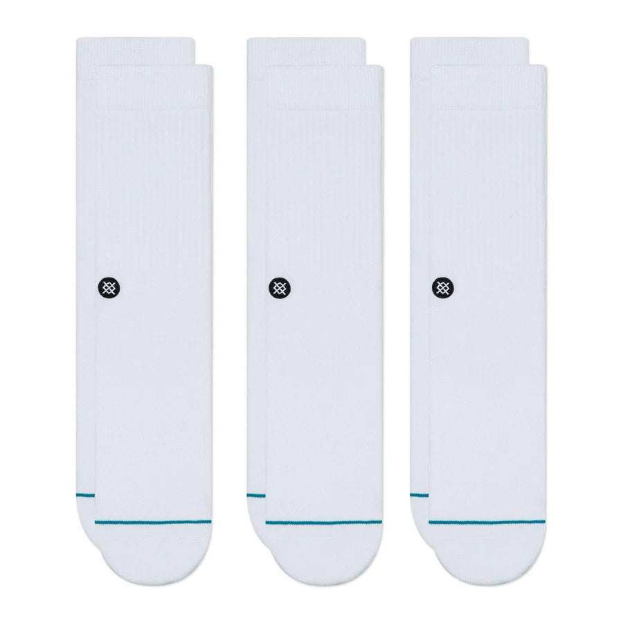 Stance Icon Quarter Socks 3pk - White