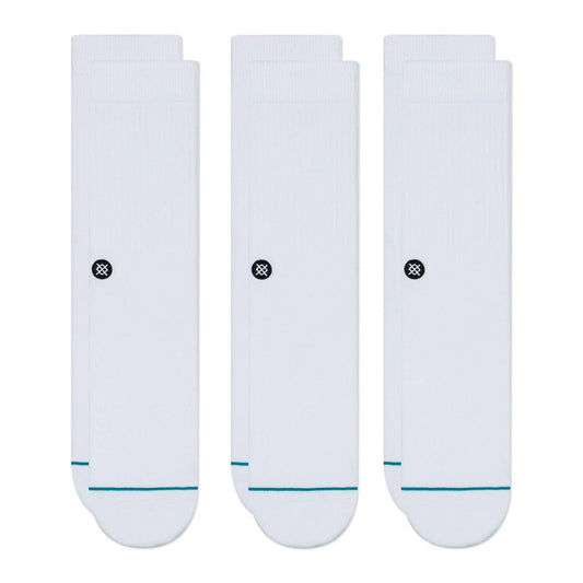 Stance Icon Quarter Socks 3pk - White