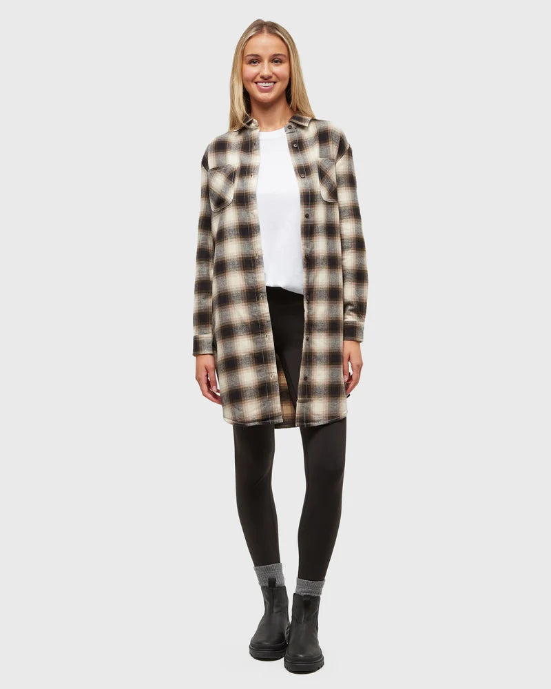Ten Tree Hayden Dress - Warm Oak & Shadow Plaid