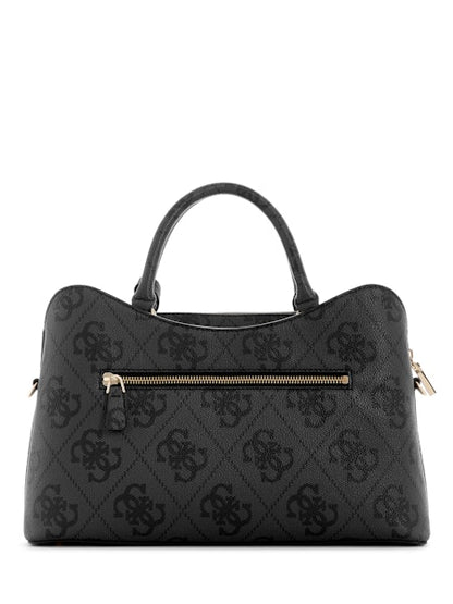 Guess Jaine Logo Girlfriend Satchel - Gris & Cloud Wash