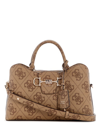 Guess Jaine Logo Girlfriend Satchel - Latte Logo