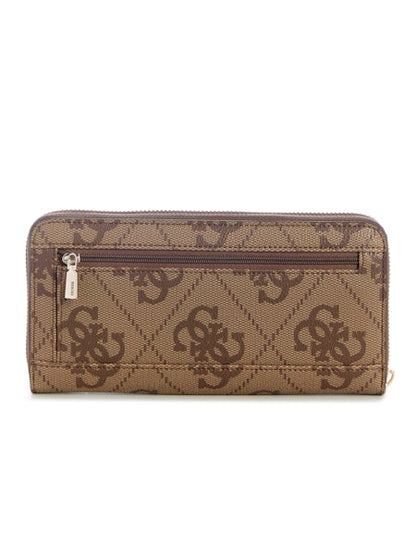 Guess Jaine Logo Slg Large Zip Around - Latte Logo