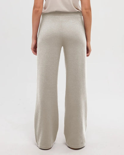 Ten Tree Bamone Wide Leg Sweatpant - Pale Oak Heather