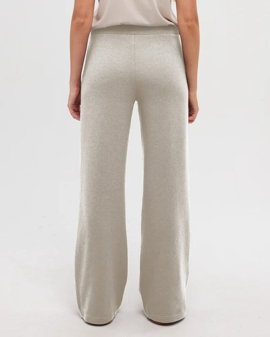 Ten Tree Bamone Wide Leg Sweatpant - Pale Oak Heather