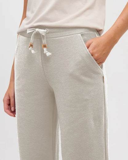 Ten Tree Bamone Wide Leg Sweatpant - Pale Oak Heather