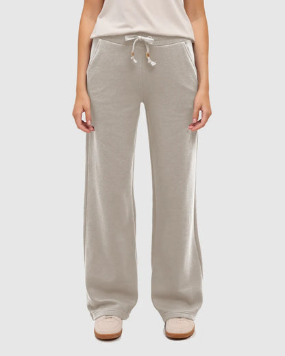 Ten Tree Bamone Wide Leg Sweatpant - Pale Oak Heather
