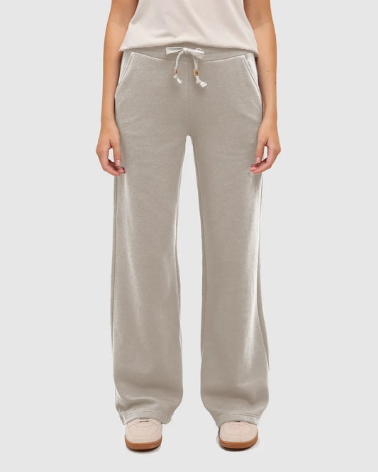 Ten Tree Bamone Wide Leg Sweatpant - Pale Oak Heather