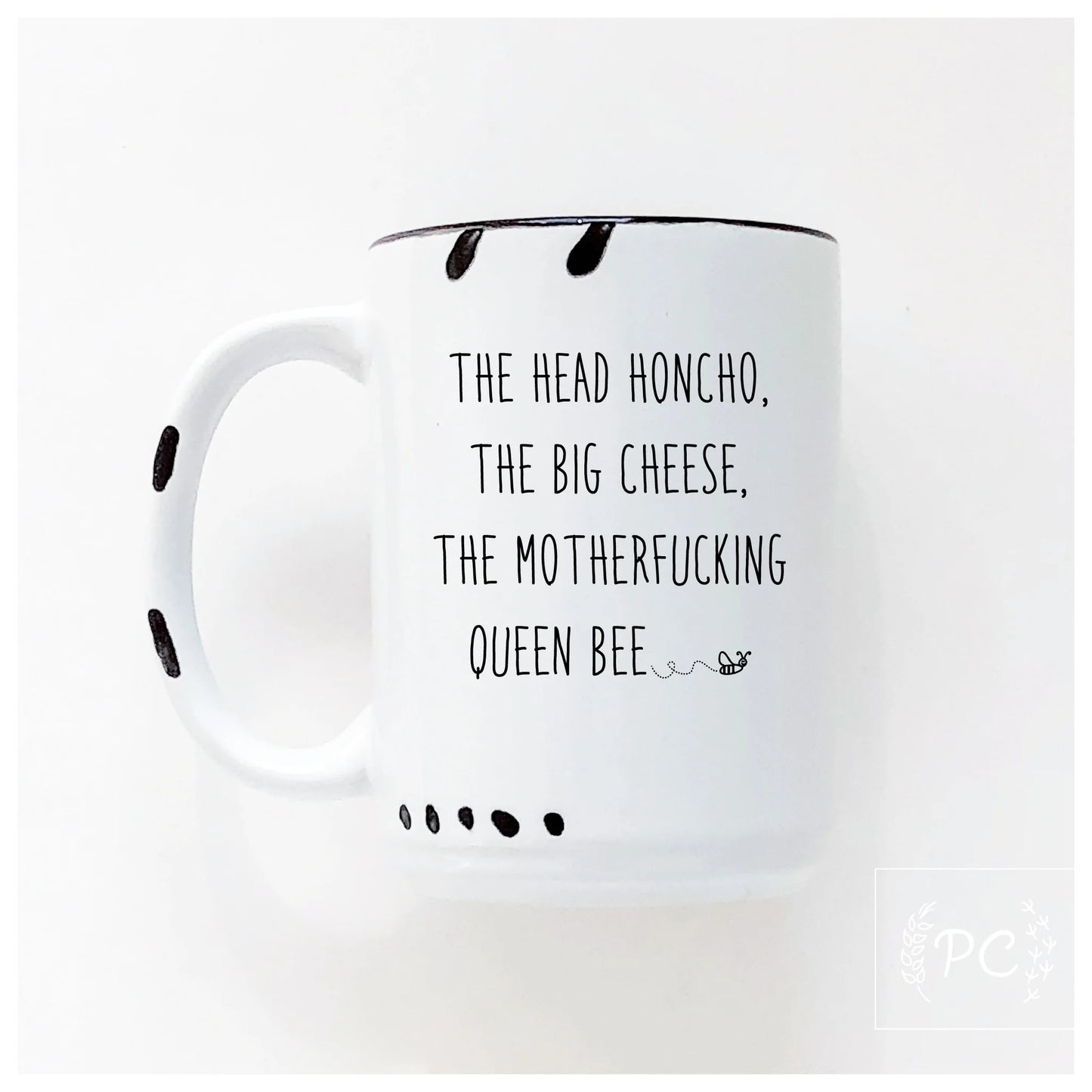 Prairie Chick Prints Mug White - head honcho