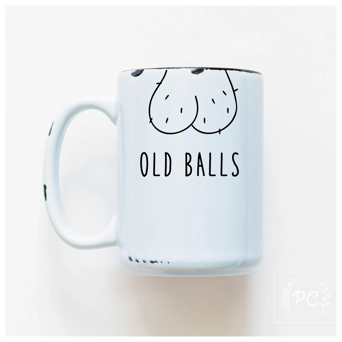 Prairie Chick Mug White - old balls