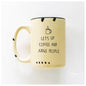 Prairie Chick Prints Let's Sip Coffee And Judge People - Yellow