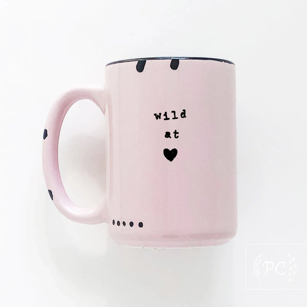 Prairie Chick Prints Ceramic Mug wild at heart - Pink