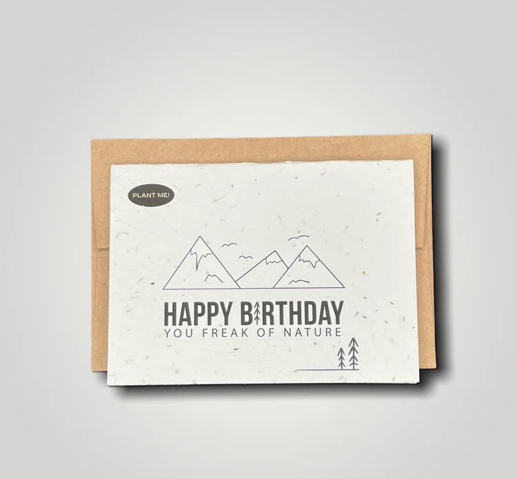 Plantable Geetings Card - Happy Birthday You Freak Of Nature