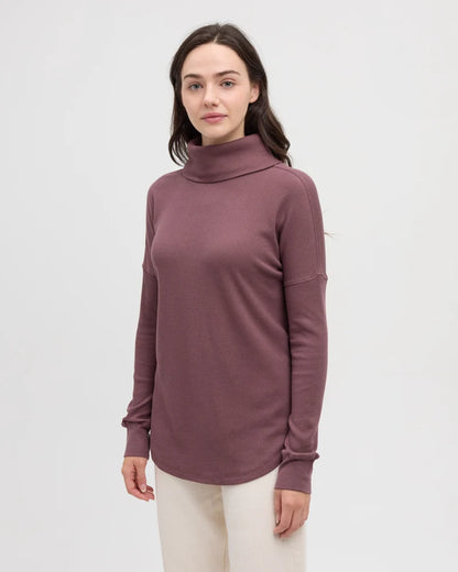 Ten Tree Highwood Turtleneck - Mauve Stone