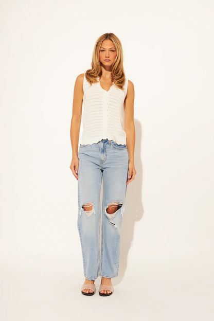 John + Jenn Remy Sweater Vest - Linen