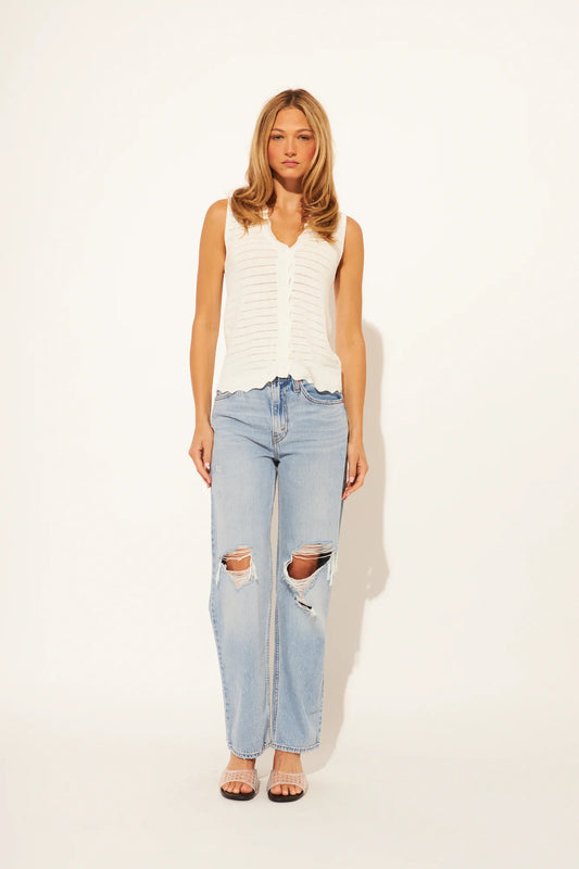 John + Jenn Remy Sweater Vest - Linen