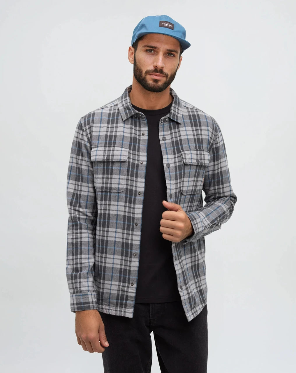 Ten Tree Kapok Flannel Colville - Graphite & Spruce Plaid